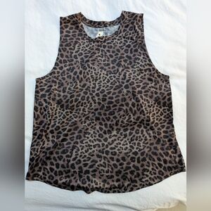 Spiritual Gangster Leopard Print Tank Top Large